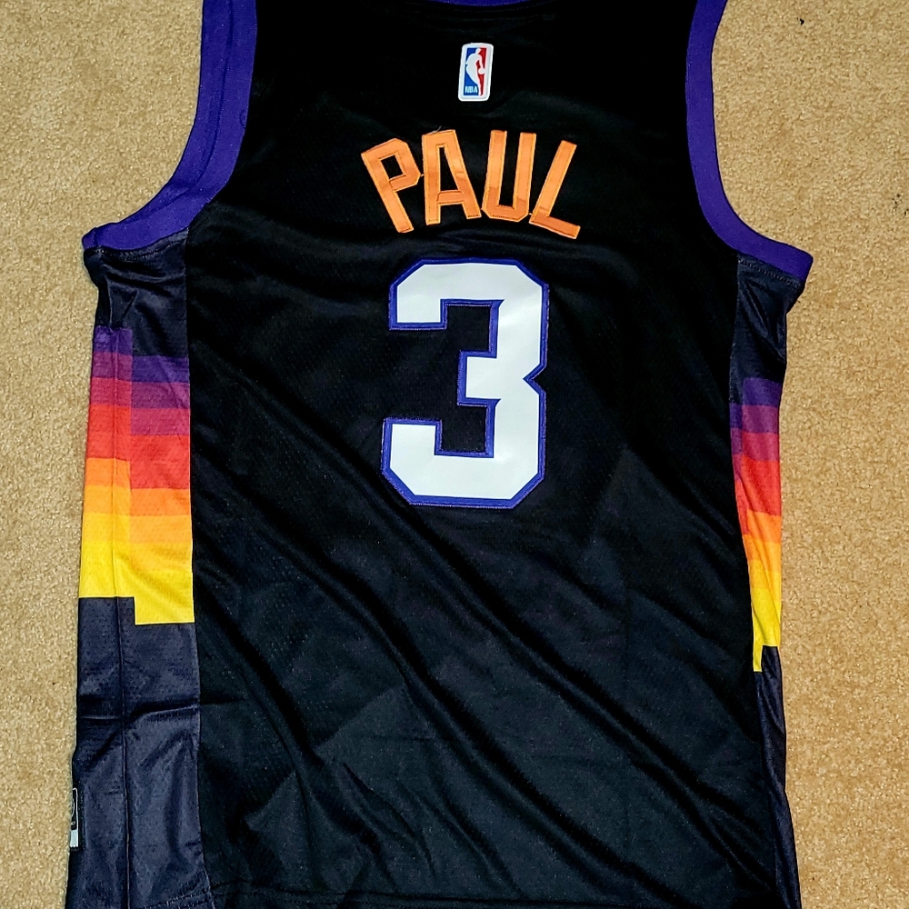 Chris paul #3 Phoenix Suns the valley black replica NBA jersey